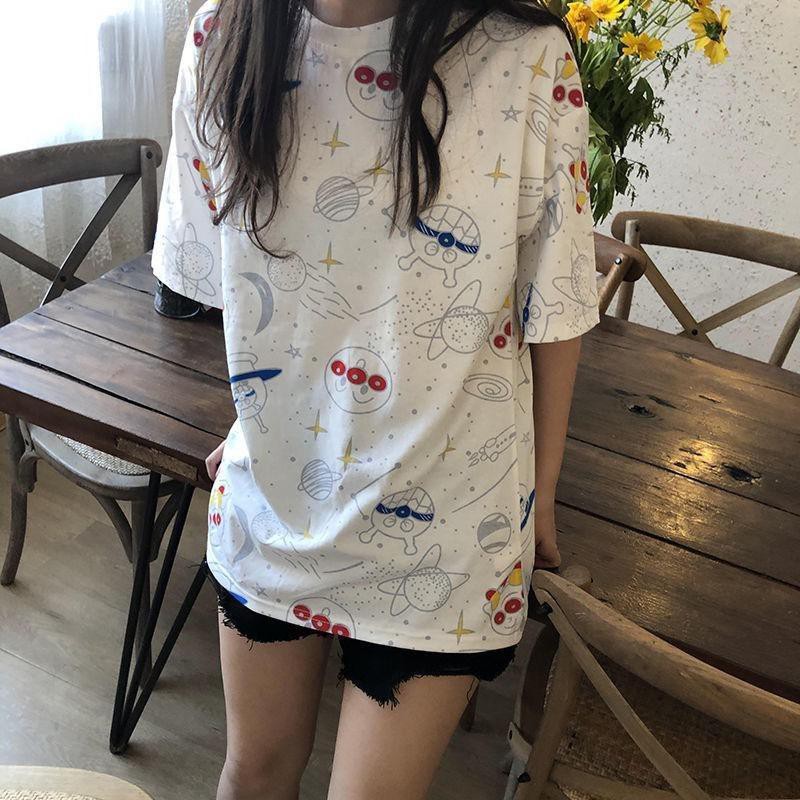 Oversize Tee Tshirt Model Longgar Untuk Wanita Motif Anpanman