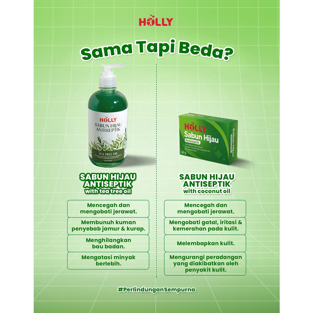 Holly Sabun Hijau Cair Tea Tree Antiseptik 550ml Antiseptik Anti Bakteri dan Jamur