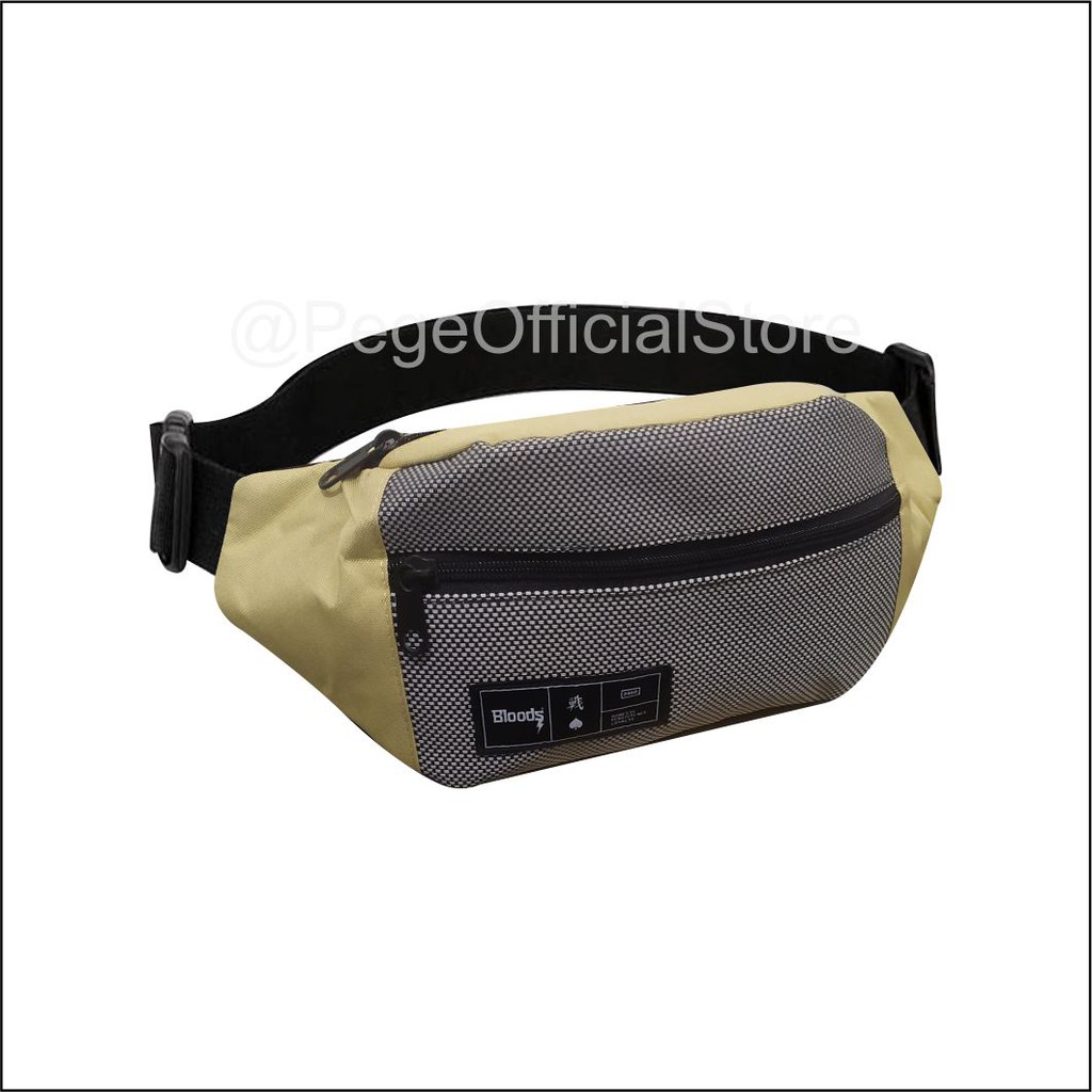 Tas Selempang Waistbag Pege Pria Slingbag Bahu Cowok Model Kombinasi 2 Warna BIsa Untuk Tas Pinggang - PG - 8818