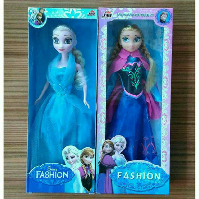 boneka barbie frozen elsa n ana set