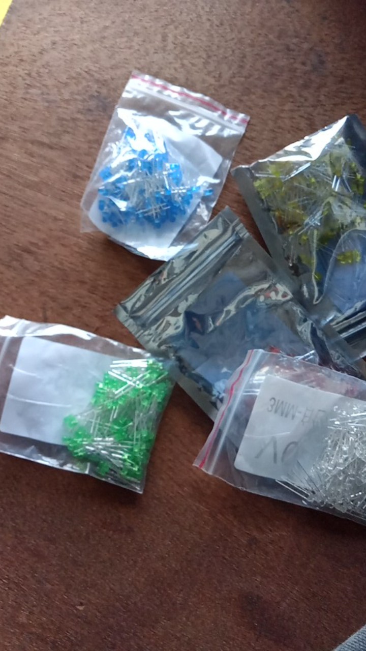 100pcs 3mm Led Light White Kuning Merah Hijau Biru Aneka Kit Diy Led Set Elektronik Diy Kit