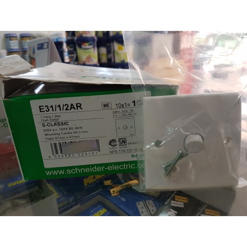 Saklar Broco - Saklar - Perlengkapan Listrik Saklar Single Clipsal Schneider S-Classic Saklar