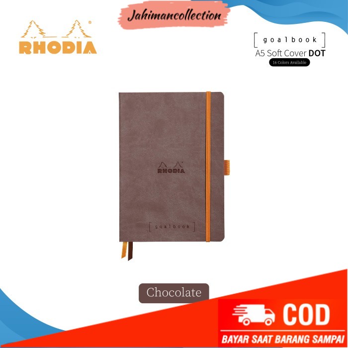 

✨ BISA COD ✨ Buku Catatan Rhodia A5 Dot Grid Softcover Goalbook Notebook - CHOCOLATE
