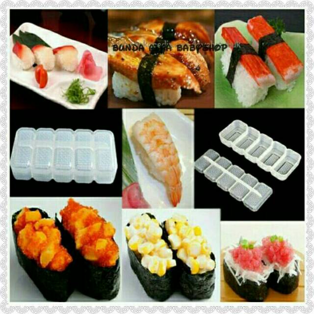 Cetakan Nasi Sushi Sushi Maker Set Roll Cetakan Lemper Cetakan Sushi Alat Plastik Roller Korean Cetakan Sushi Kotak - Cetakan Lemper Cetakan Nasi Bento - Sushi Maker - Sushi Mold - Cetakan Nasi Isi - Bento Nasi