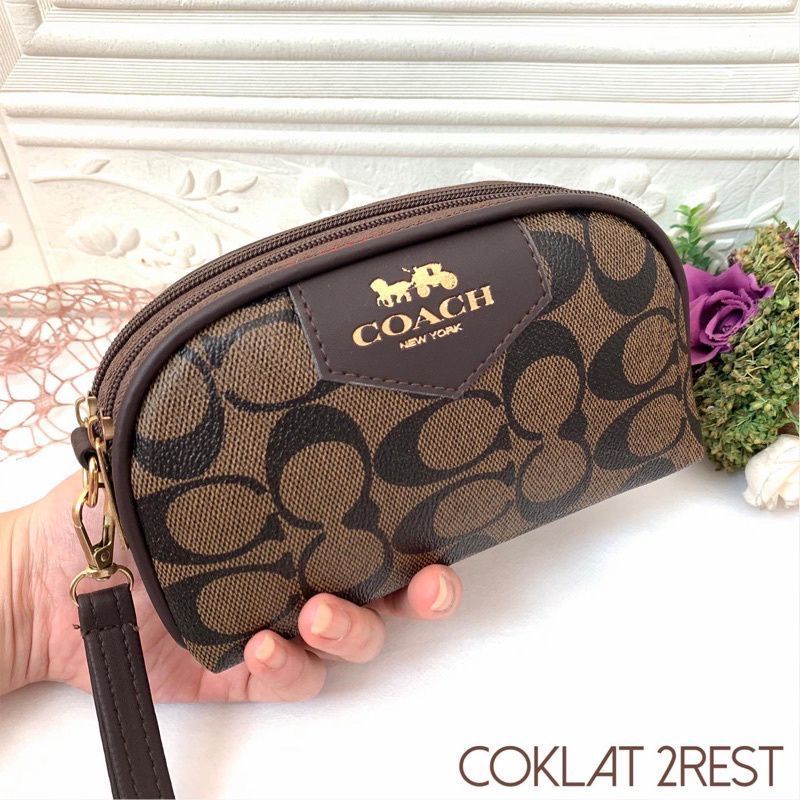Dompet Wanita Import Multifungsi Coach 2 Ruang Dompet Koin Murah