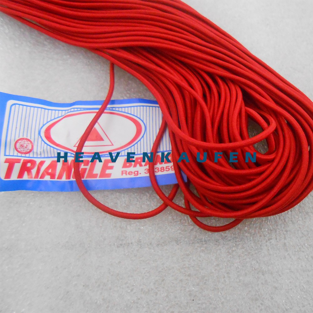 Tali Elastis Warna Merah Diameter Kecil 1,5 mm Meteran