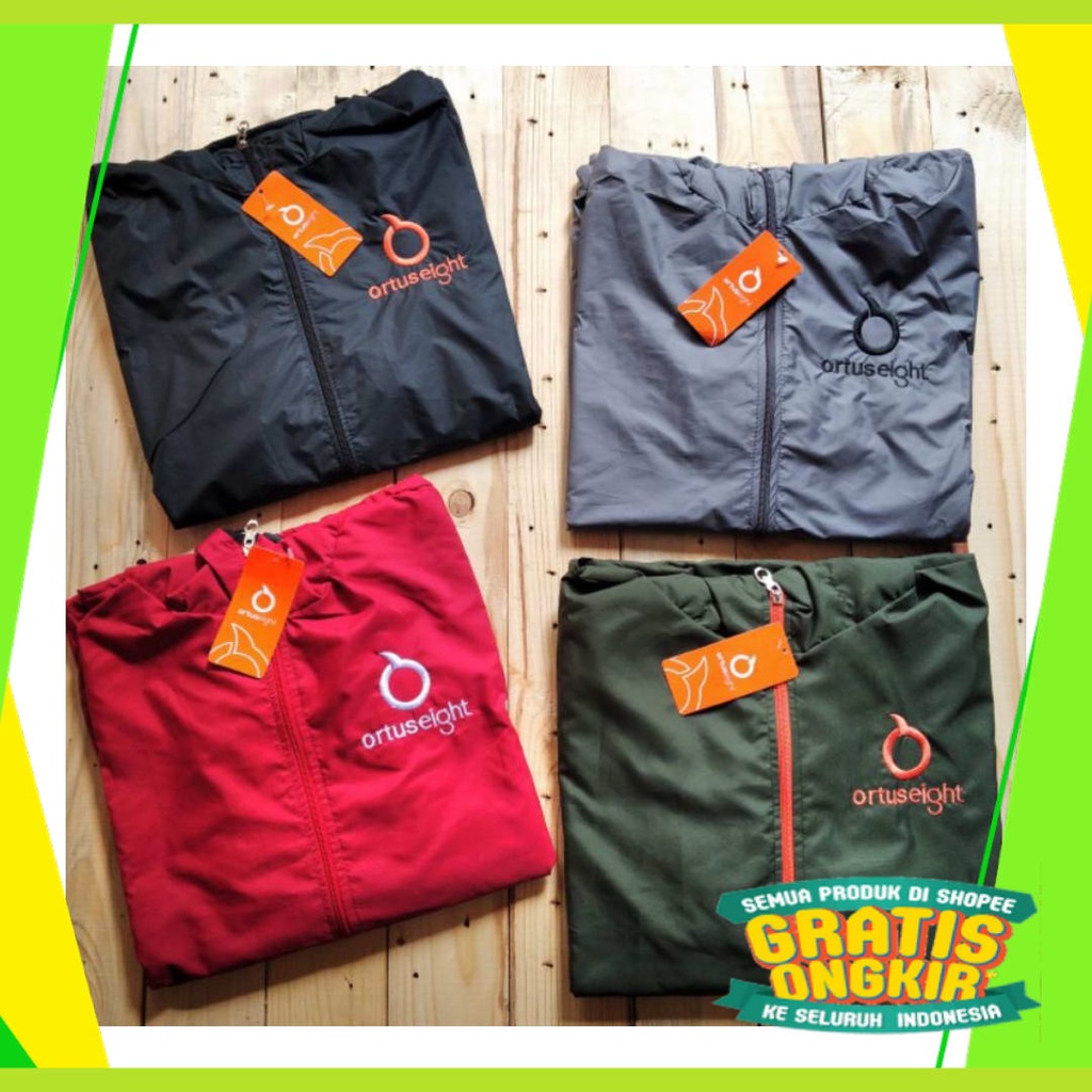 Hitam Putih Biru Orange Hijau Navy Dongker Polos moccha coklat / Jaket ortuseight running sport olah
