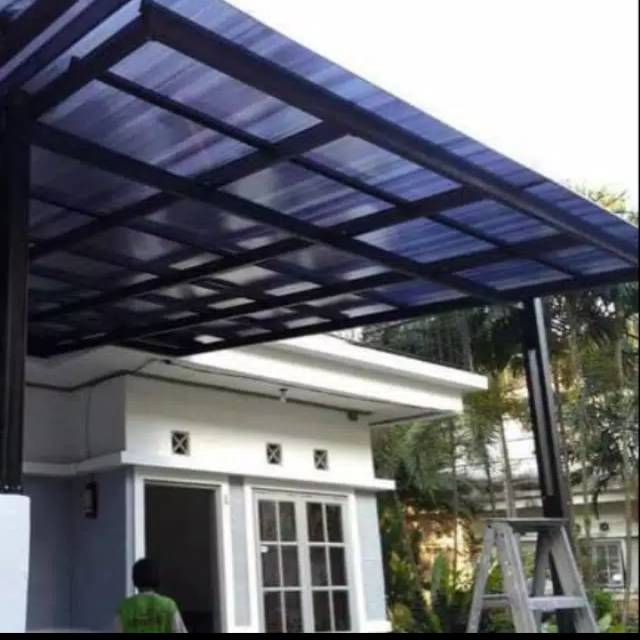 Kanopi atap spandek transparan