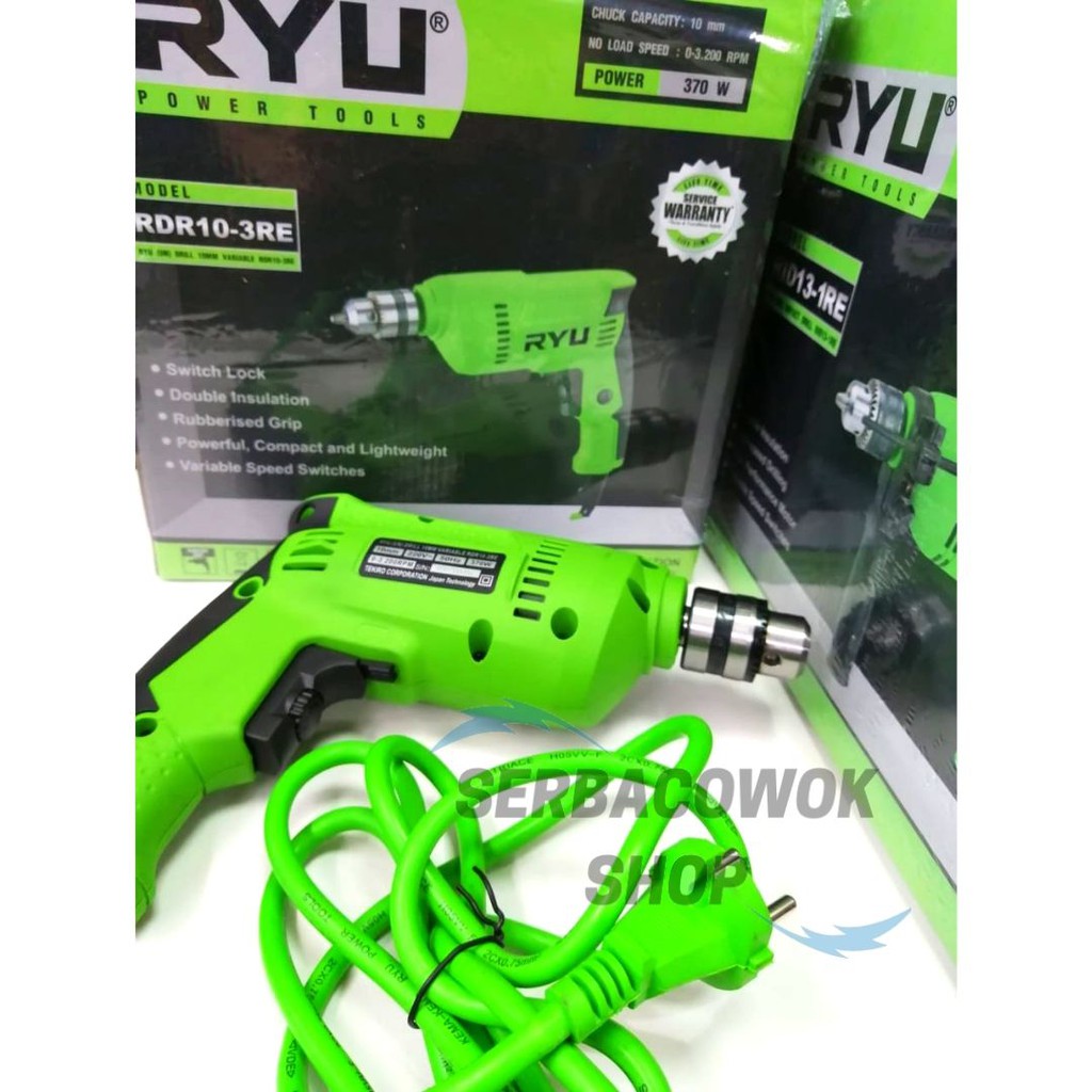 Mesin Bor Listrik 10 Mm RYU Mesin Bor Tangan RYU Hand Drill RYU RDR 10-3 RE Termurah Berkualitas