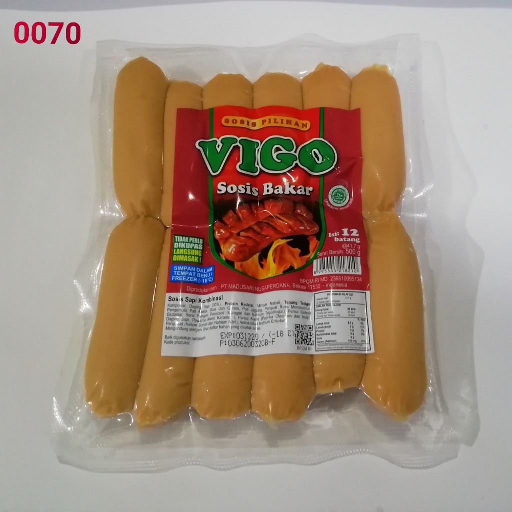 Frozenfood Sosis bakar  sapi Vigo PROMO murah 500gr 