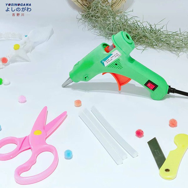 PAKET GLUE GUN LEM TEMBAK 20W ~ FREE LEM (ISI 3PCS)-YOSINOGAWA