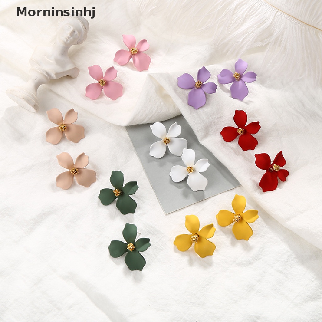 Mornin Anting stud Bentuk Bunga Desain Korea Musim Panas Manis Tidak Teratur fashion Perhiasan id