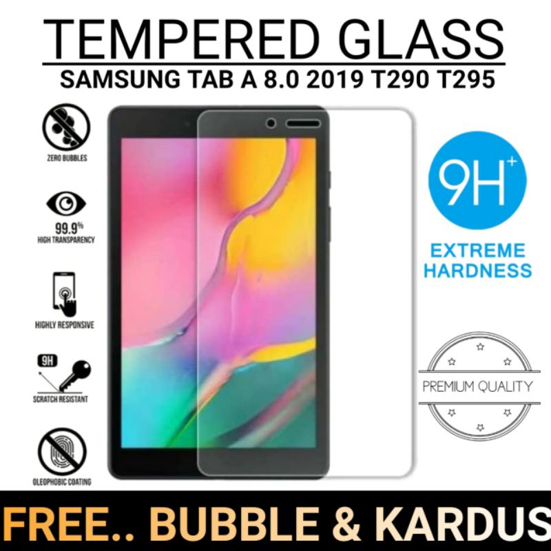 TEMPERED GLASS SAMSUNG TAB A 8.0 2019 T290 T295 ANTI GORES KACA PREMIUM TABLET