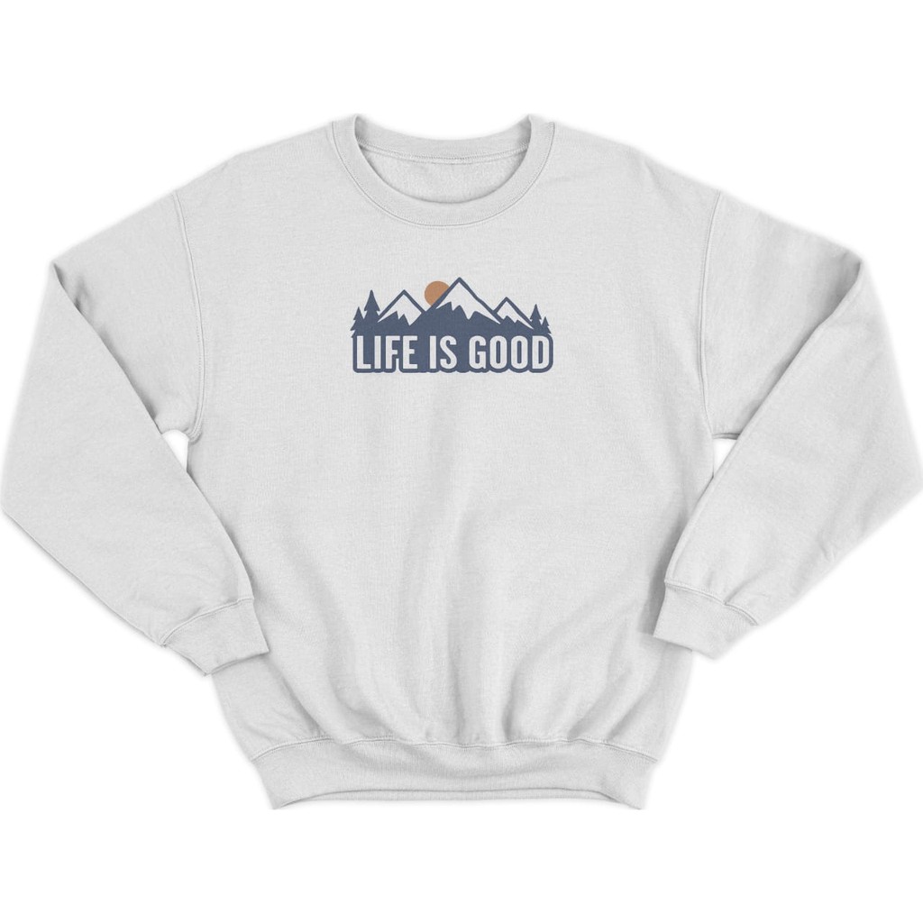 SWEATER UNISEX LIFE IS GOOD LEMBUT TEBAL PREMIUM TERBARU,
