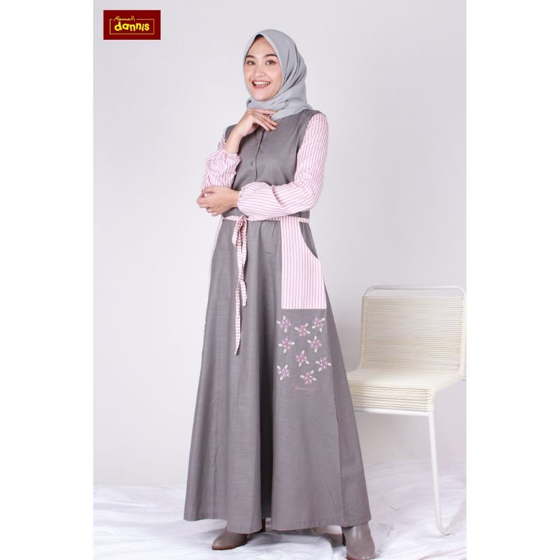 Abaya Dannis Terbaru A210502 Fashion Muslim Gamis dewasa wanita dress