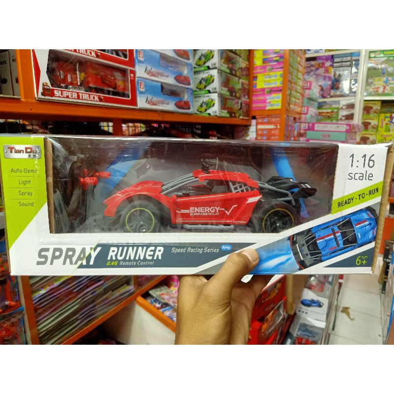mobil remot spray Runner gratis batrai remote 1:16