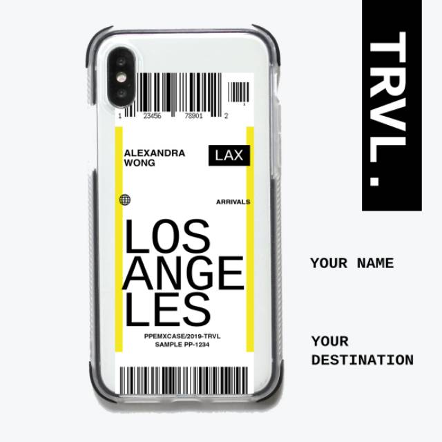 BEST SELLER Travel custom case Softcase transparan boarding pass travelling casetify Premium Tebal