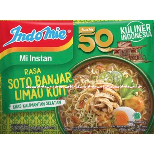 Indomie Rasa Soto Banjar Limau Kulit 75gr Khas Kalimantan Selatan Kalsel Indomi Mie Mi Instan Kuah Indo Mie Kuliner Indonesia