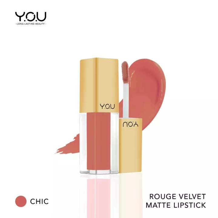 Alny Hijab - You The Gold One Rouge Velvet Matte Lip Cream Quick Dry and Long Lasting