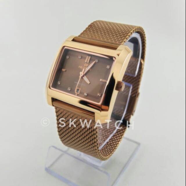 Hegner 423 Jam Wanita Original Brown Rosegold