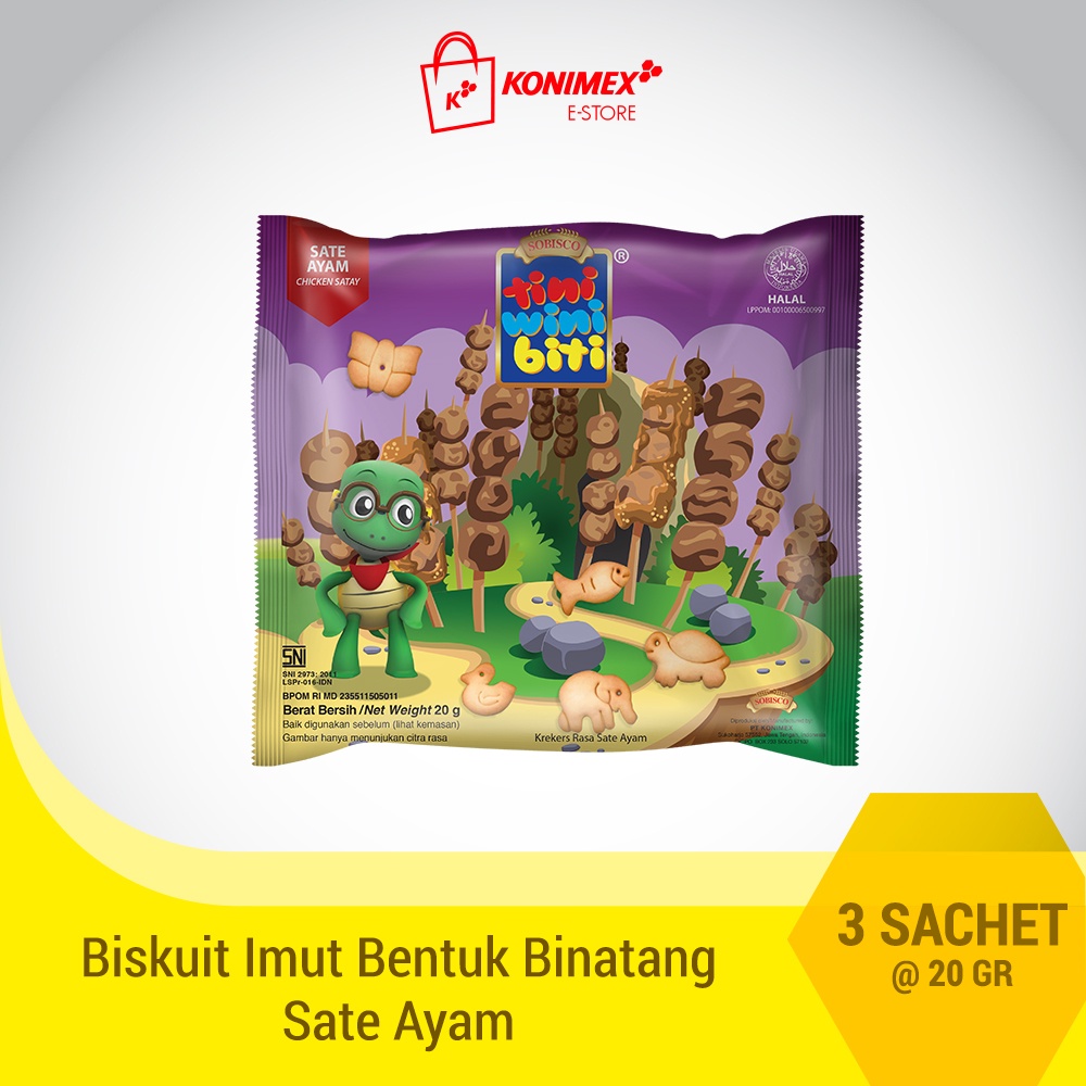 

Tini Wini Biti biskuit anak Sate Ayam 20 g 3 sachet - biskuit bentuk binatang