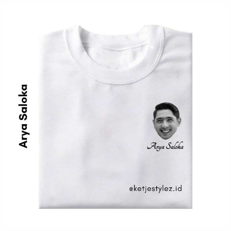 Kaos Baju Custom Artis Arya Saloka / Custom Cetak Print Kaos Arya Saloka Ikatan Cinta Artis Indonesi