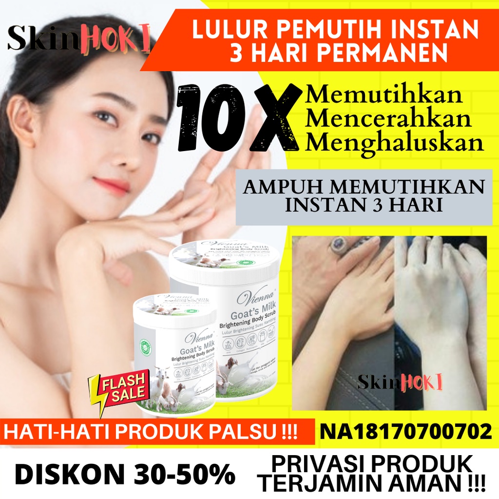 LULUR BADAN VIENNA WHITENING BODY SCRUB 1000ML BODY SCRUB PEMUTIH BADAN BPOM ORIGINAL