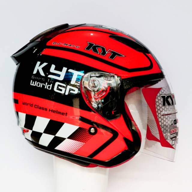 HELM KYT DJ MARU MOTIF #11 ORANGE FLUO ORIGINAL