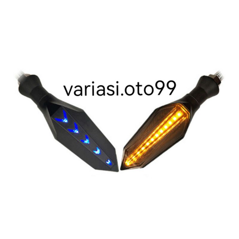 SEN RUNNING MOTOR LED PANAH 2 SISI SEN RUNNING VIXION CBR CB KLX XABRE TAIGER LAMPU MOTOR