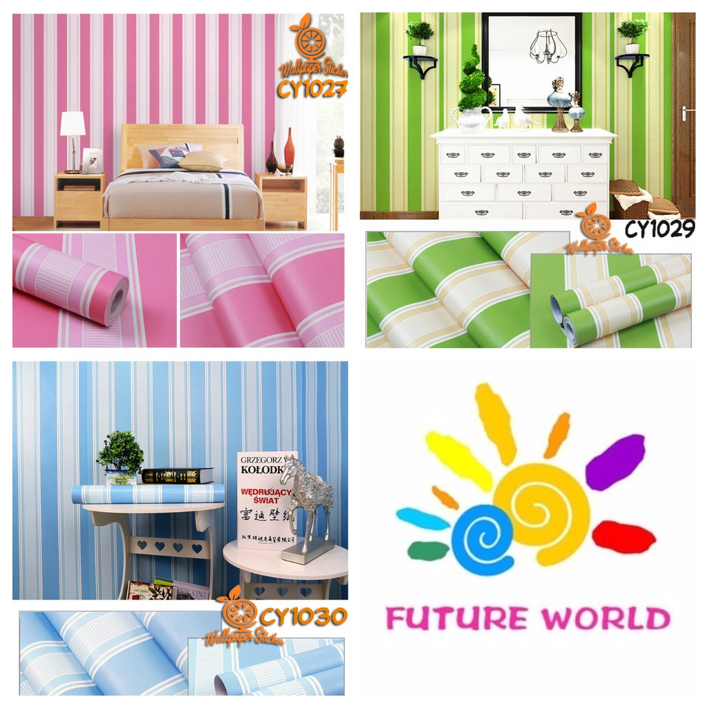 Wallpaper Dinding Wallstiker Wallpaper Stiker Karakter Ukuran 45 cm x 9 meter Wallpaper dinding Polos