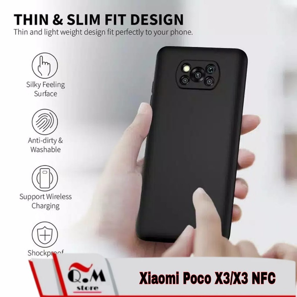 Xiaomi Poco X3/X3 NFC / Poco M3 Soft Case Slim Premium Silikon Black Matte Protection 2-IN-1 Garskin