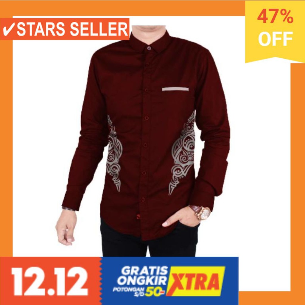 HEM PRIA DEWASA  COWOK LELAKI BIG BOSS MURAH 3.3 / Rs kemeja koko murah KEM KOKO PUTRA