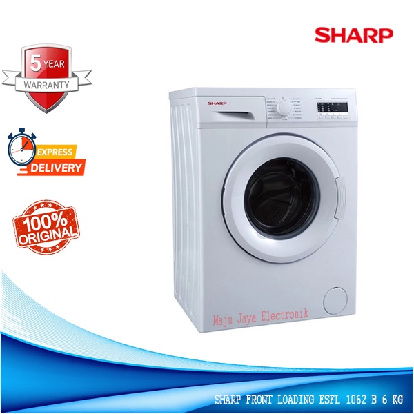 Mesin Cuci Front Loading SHARP ESFL 1062 B Quick Wash Low Watt 6 KG