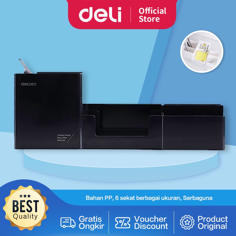 

Deli Tempat alat tulis bahan plastik kuat kapasitas besar 9118