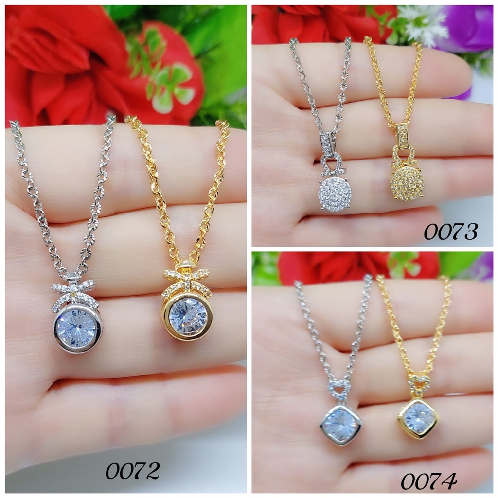 Kalung permata lapis emas perhiasan xuping jewelry 0072-0078