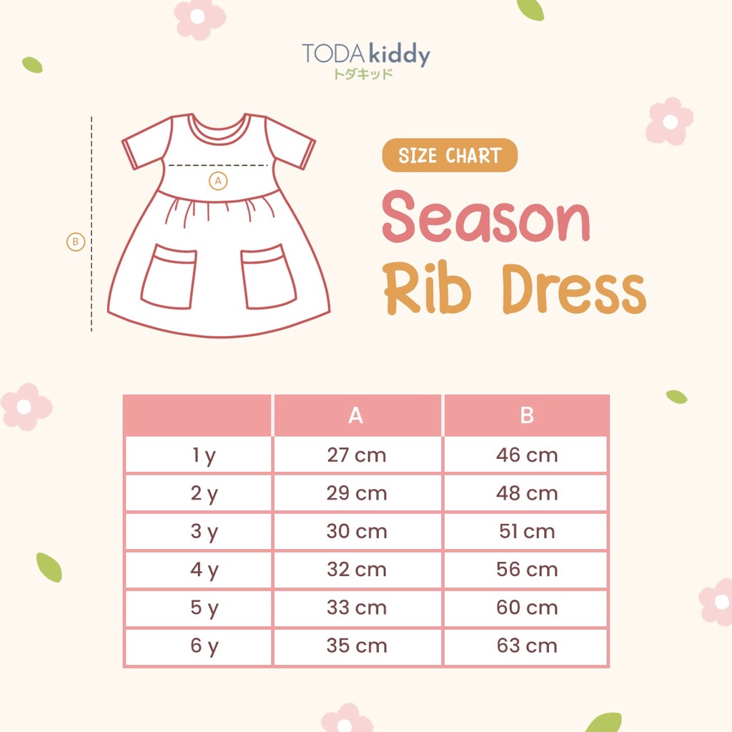 PROMO SEASON RIB DRESS DRESS ANAK PEREMPUAN FASHION ANAK PEREMPUAN 1-6 TAHUN