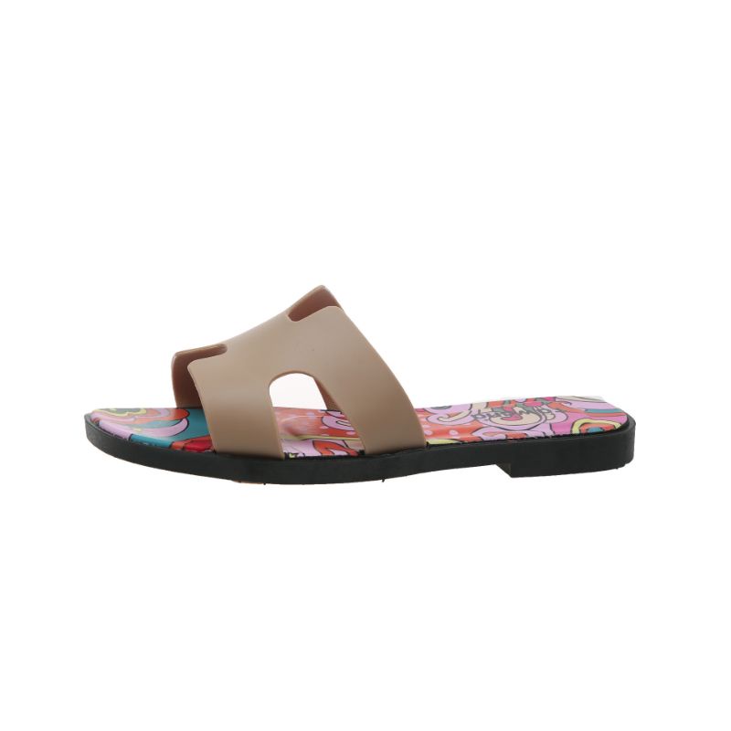 Sandal Original Tawana H Square Polos Import Higt Quality S2-Coklat