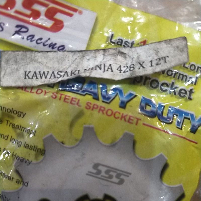 SSS GEAR GER DEPAN 415 JUPITER VIXION R15 MEGAPRO GL CB150R SUPRA SATRIA FU SMASH SHOGUN GIR FRONT SPROCKET-Sss 415x12 ninja150
