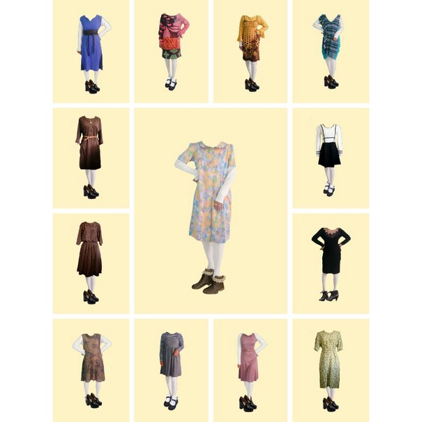 [HOT SALE] THRIFT DRESS | COTTAGECORE DARK ACADEMIA VINTAGE DRESS