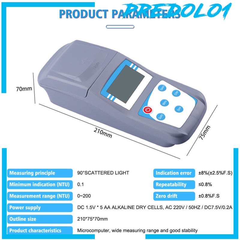 (Predolo1) Turbidity Meter Microcomputer Dengan Hard Case Range 0-200ntu