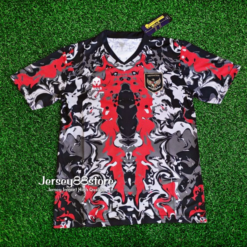 Jersey Baju Sepak Bola Futsal Timnas INDONESIA Training Merah AFF 2022 Grade Ori