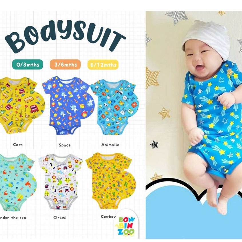 Bonbinzoo Baju Kodok Bayi Segitiga Katun Bodysuit Anak Jumper Baby &amp; Kids