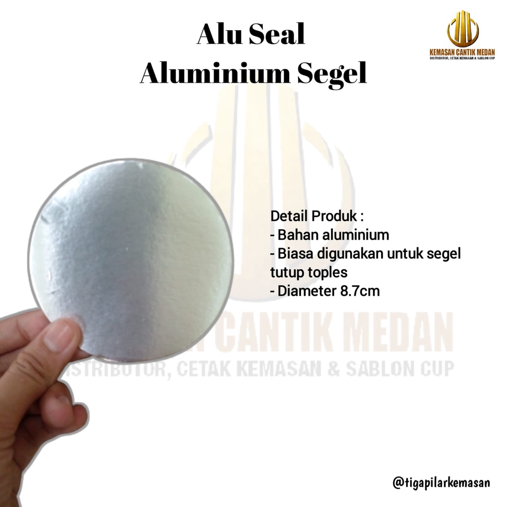 Segel aluminium untuk toples/ alu seal cap