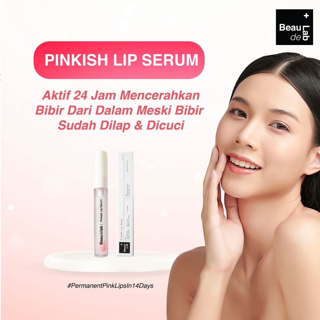 Beaudelab 7D Pink Lip Serum I Lip Balm LipGloss Lip Care Bening I Serum Pemerah Pencerah Bibir Pink 