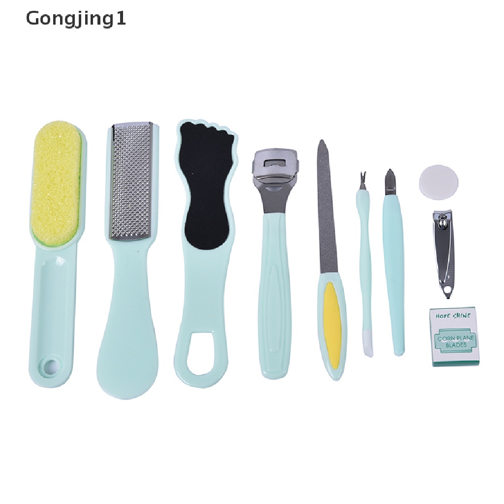 Gongjing1 10 In 1 Alat Kikir Kaki Bahan Stainless Steel Untuk Pedicure