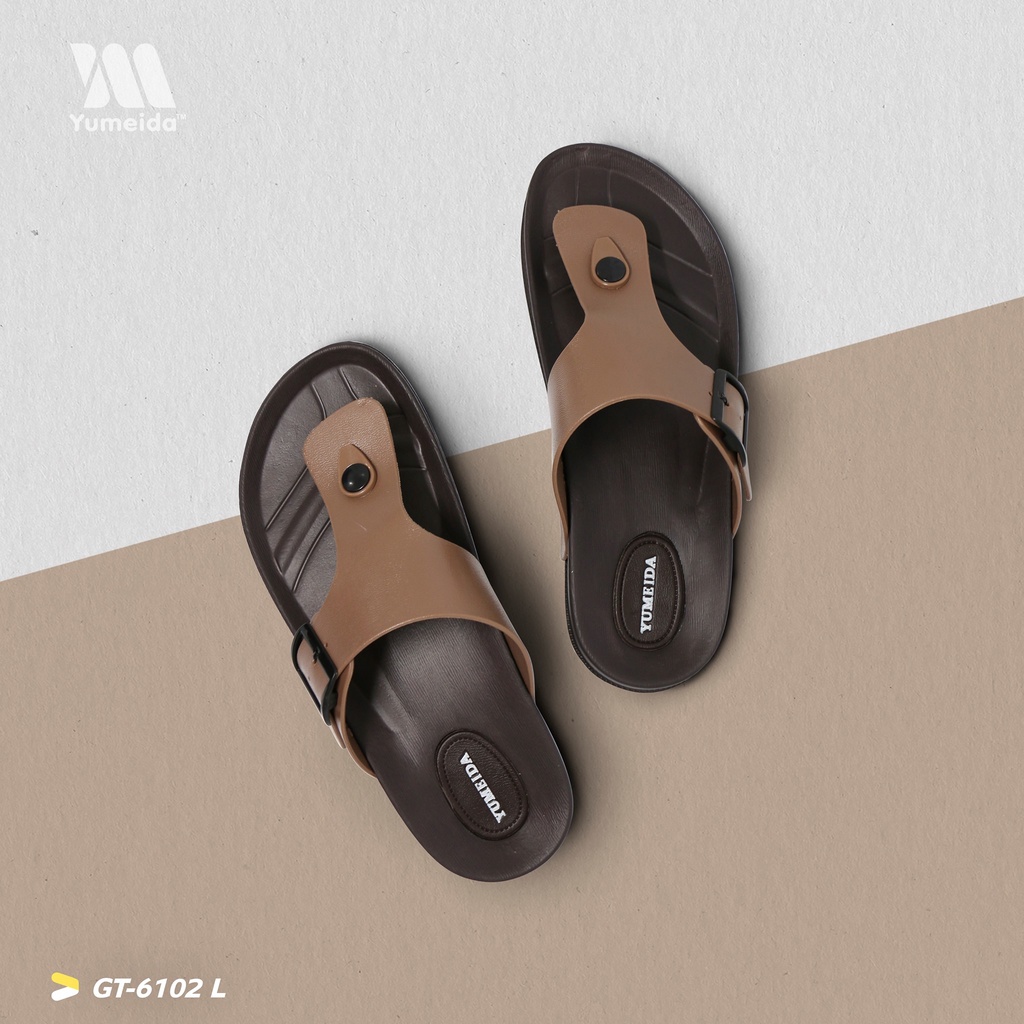 TERLARIS Sendal Jepit Pria Sandal YUMEIDA 6102 Sandal Karet Cowok Birken Gesper Murah