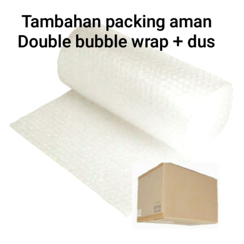 

Tambahan Packing Aman bubble wrap plus dus