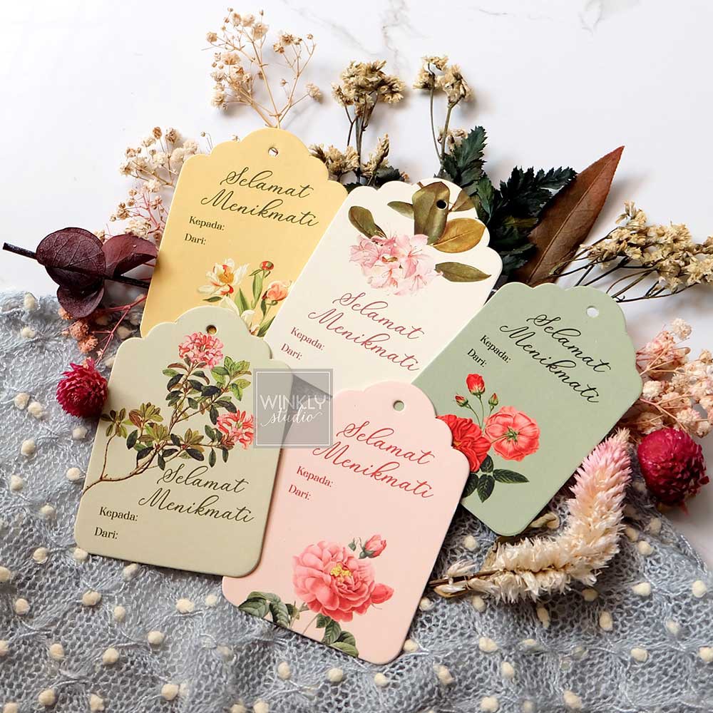 25pcs Hang Tag Selamat Menikmati Hangtag Card Mini Kue Jajan Makanan