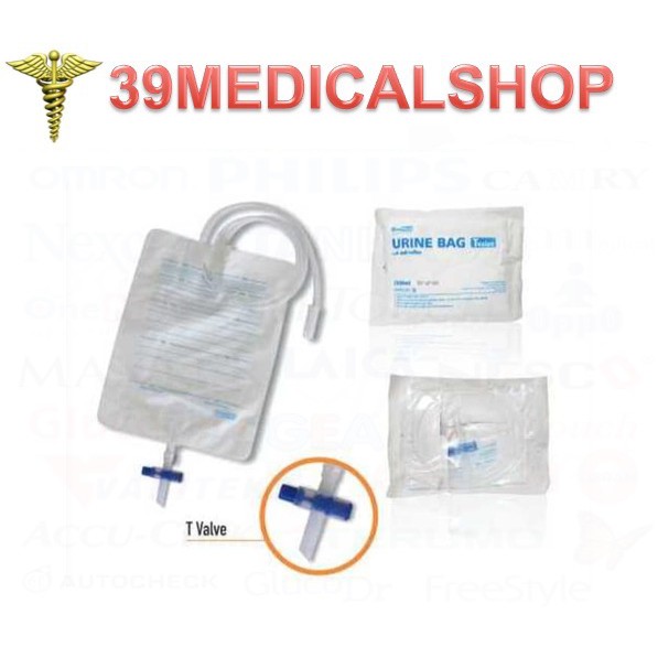 OneMed Urine Bag 2liter T-Valve - URIN BAG ONEMED - URINE BAG - KANTONG PIPIS