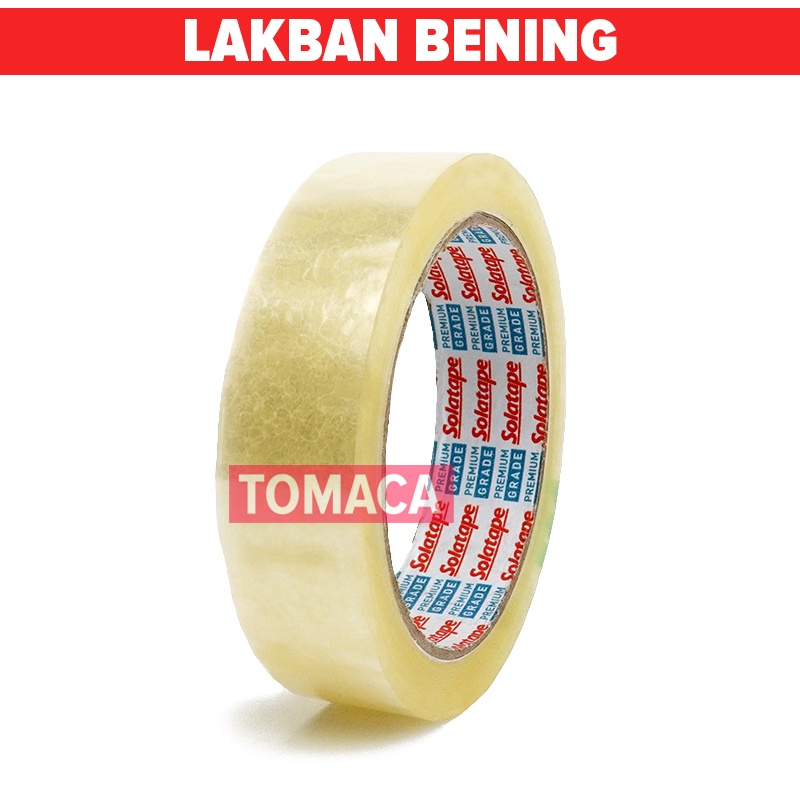 

Selotip Isolasi Lakban Bening Opp Tape Clear Solatape Eko 24 MM x 72 Yard
